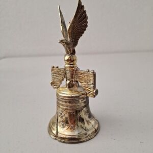 VTG 1776-1976 Liberty Bell Bicentennial Metal Eagle Topper‎ Collectible Souvenir
